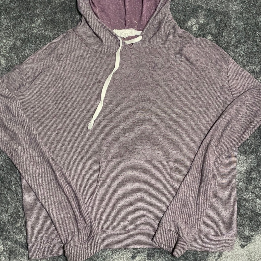 Light weight pinstriped hoodie shirt